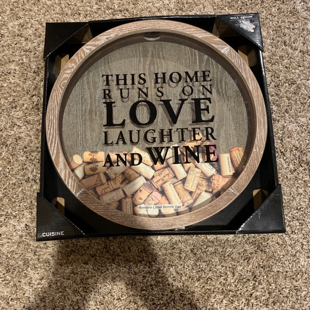 NWT Wine cork collector home decor